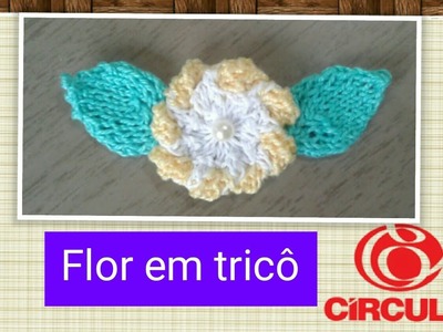 Versão destros: Flor Camélia em tricô # Elisa Crochê