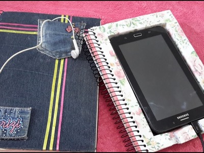 Capa para celular ou tablet feito com caderno (DISFARCE CONTRA LADRÕES)