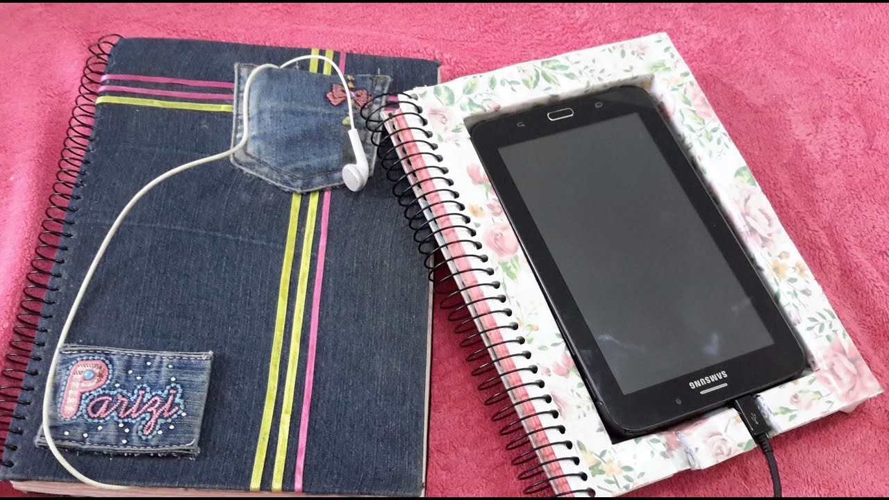 Capa para celular ou tablet feito com caderno (DISFARCE CONTRA LADRÕES)