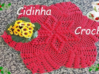 Cidinha Croche : Centro De Mesa Em Croche Natalino -Natal- Canhoto