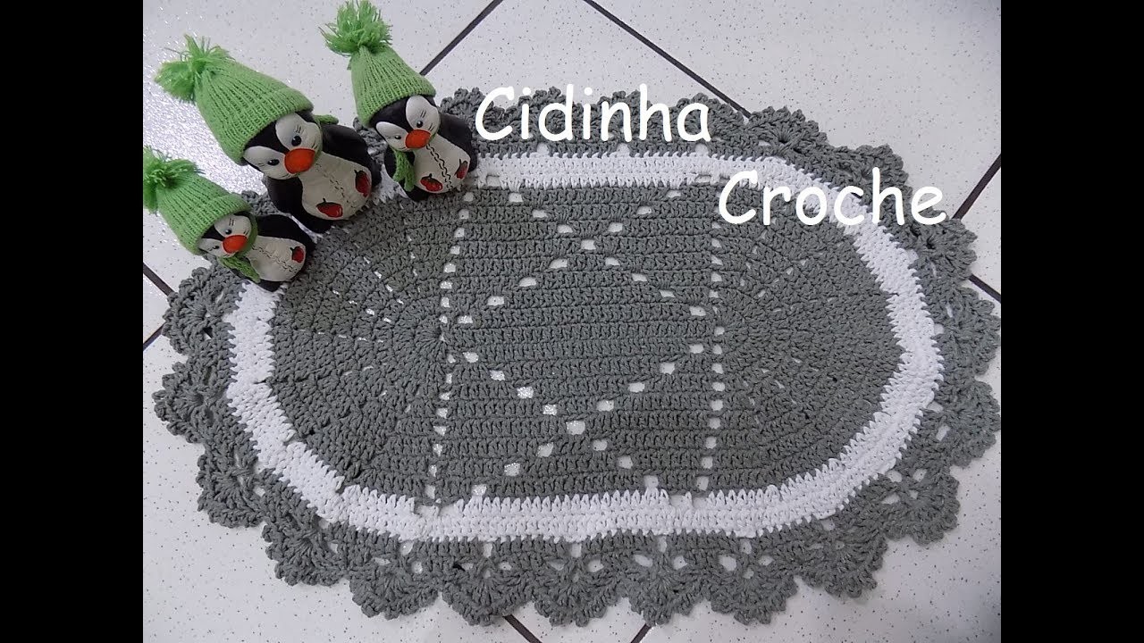 Cidinha Croche : Jogo De Cozinha Em Croche 3 Peças -Tapete De Porta-Tutorial Completo