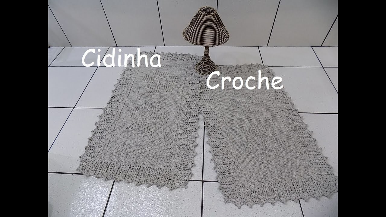 Cidinha Croche : Jogo De Tapetes Em Croche Para Quarto -Passo A Passo-Parte 2.3
