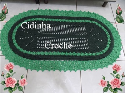 Cidinha Croche : Tapete Oval Em Croche Doçura- Passo A Passo- Parte 4 -Final