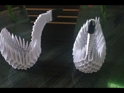 Como fazer cisne origami 3D