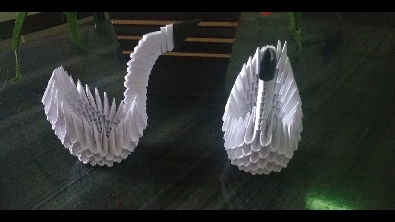 Como fazer cisne origami 3D