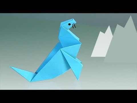 Como fazer origami, uma Foca de papel