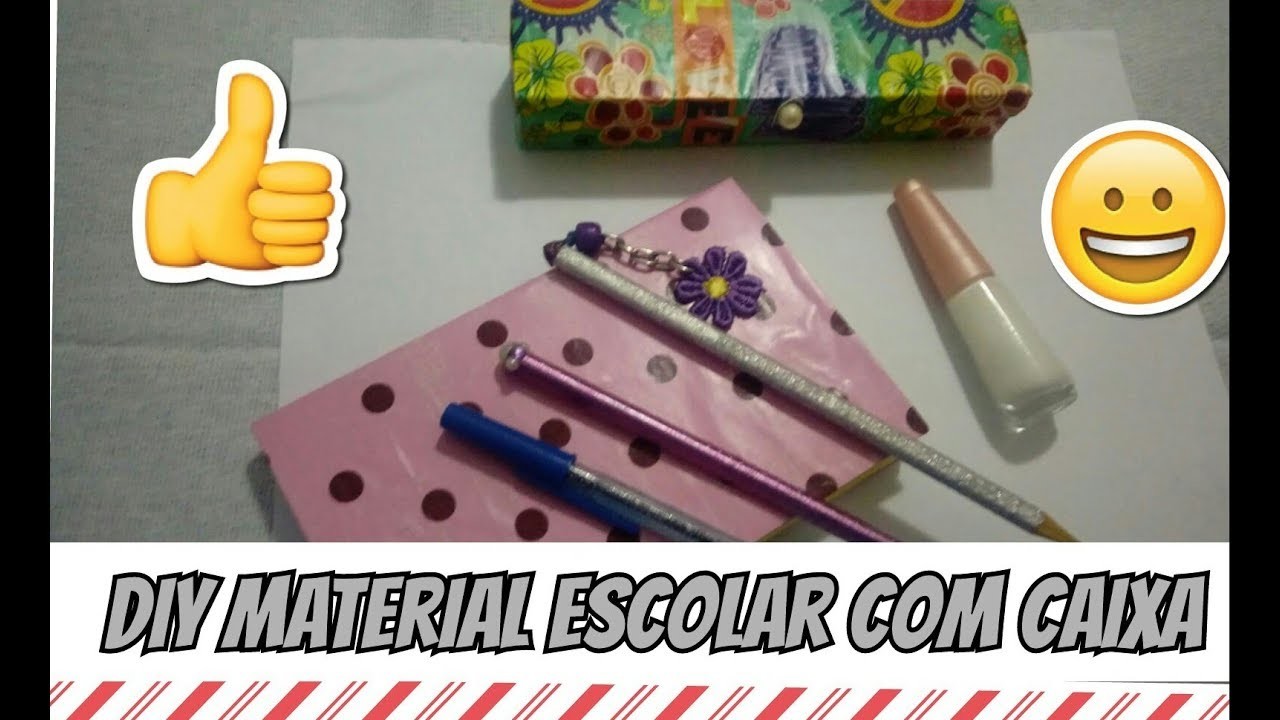 DIY material escolar com caixa ????????????????