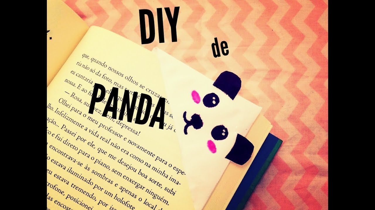 DIY Panda????: Arquinho de pompom, Marca Página e +