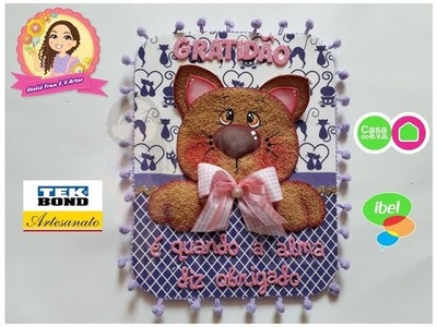 DIY-PLACA DE PORTA GRATIDÃO- Ateliê Fran E.V.Artes