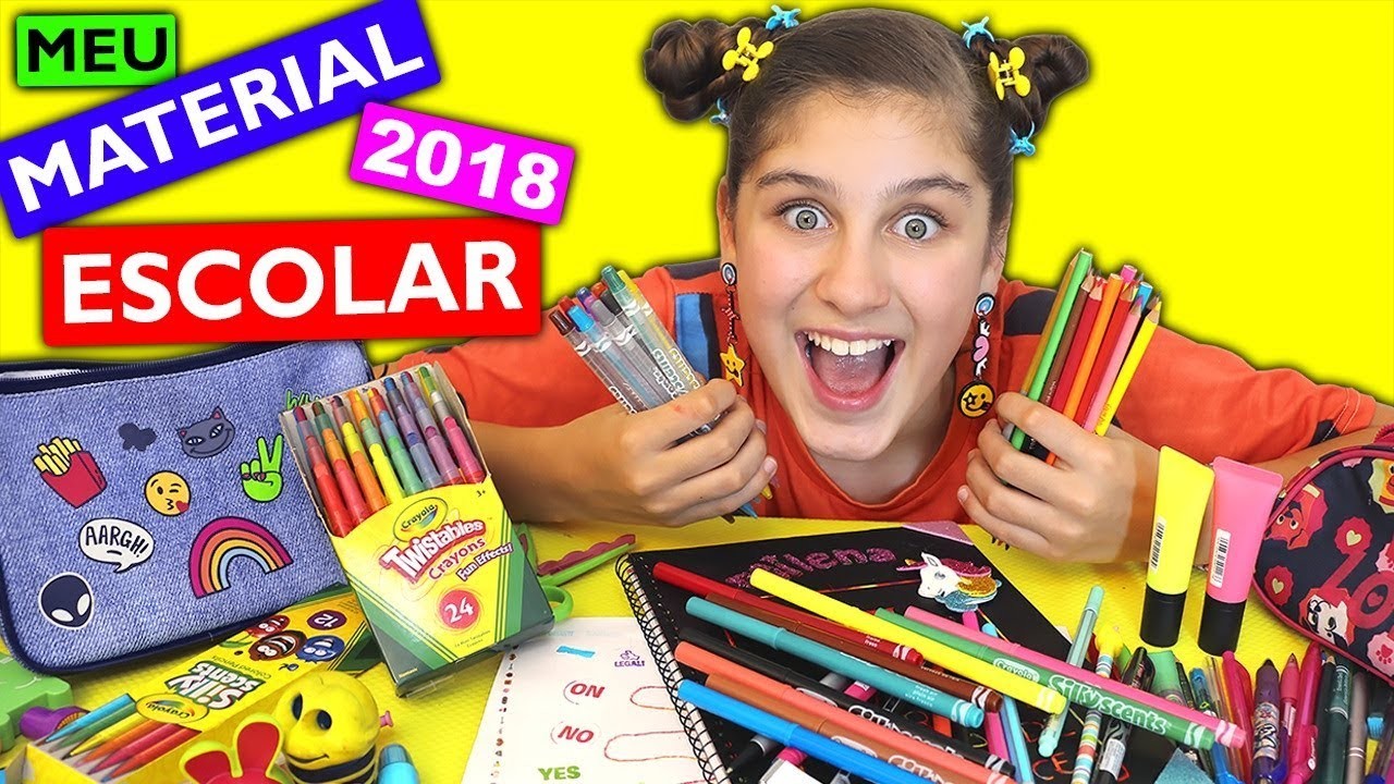 MEU NOVO MATERIAL ESCOLAR 2018 - Mileninha