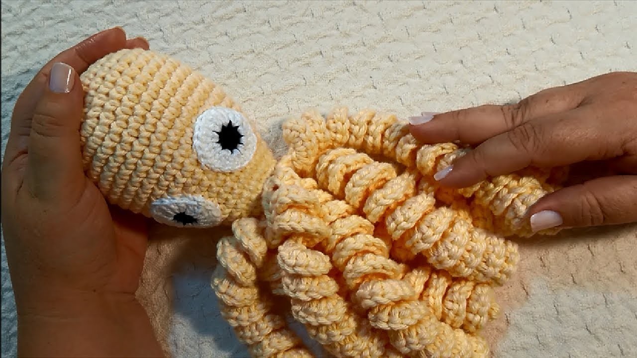 Olhos de crochê do Polvo - Crochetando com Cláudia Stolf