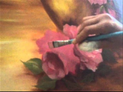 Pintando Rosas - PARTE 1 - Óleo sobre tela, por Shirley Sbeghen.