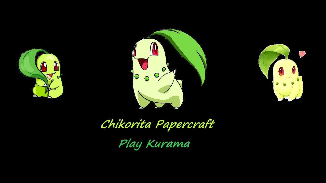 Pokemon Chikorita Papercraft
