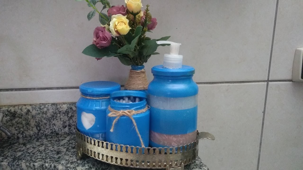 Reutilizando embalagens de vidro para decoração