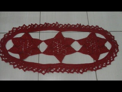 ☆Trilho de mesa em crochê☆《parte 1》Como fazer o Módulo.