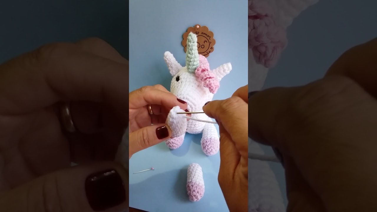 Unicórnio articulado - Amigurumi