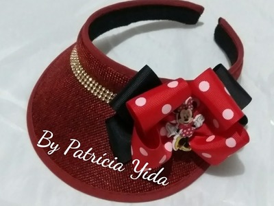 Como customizar viseira infantil ❤️ Minnie ❤️DY ❤️ By Patrícia Yida