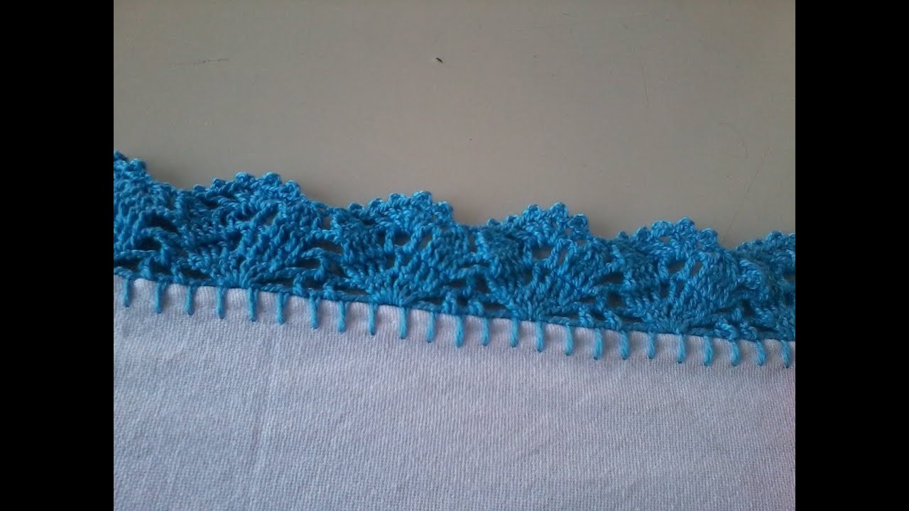 Como fazer barradinho de crochê #bicodecroche -- #060