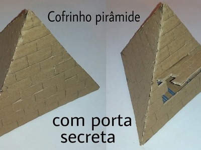 COMO FAZER COFRINHO PIRÂMIDE COM PORTA SECRETA | Pyramid Locker seguro