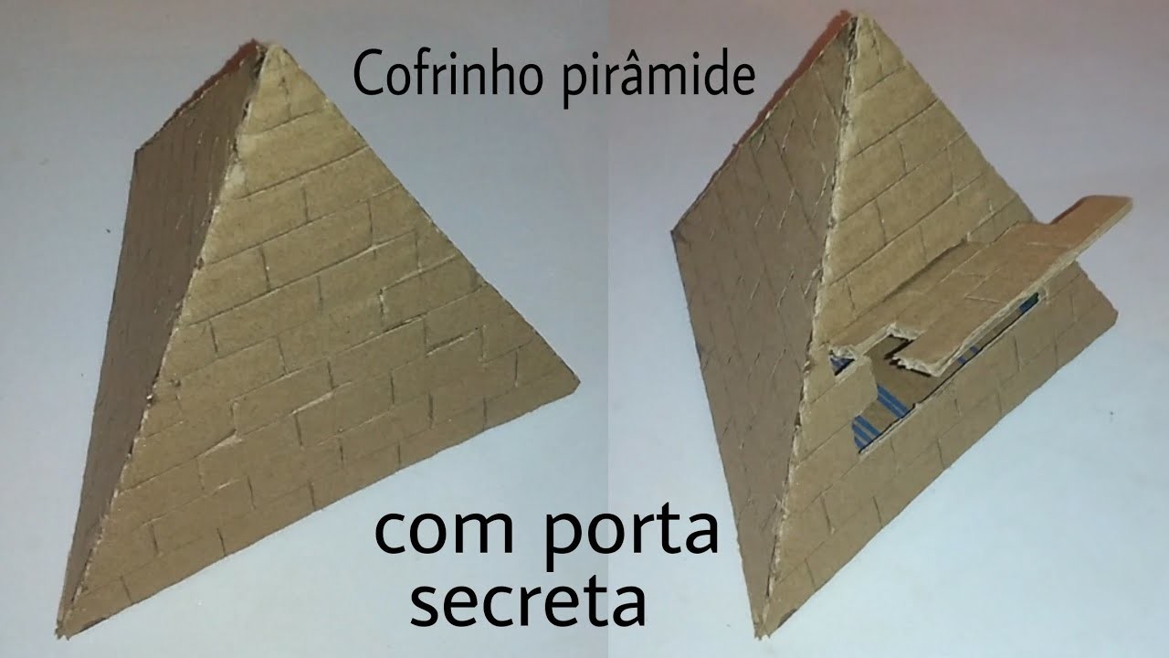COMO FAZER COFRINHO PIRÂMIDE COM PORTA SECRETA | Pyramid Locker seguro