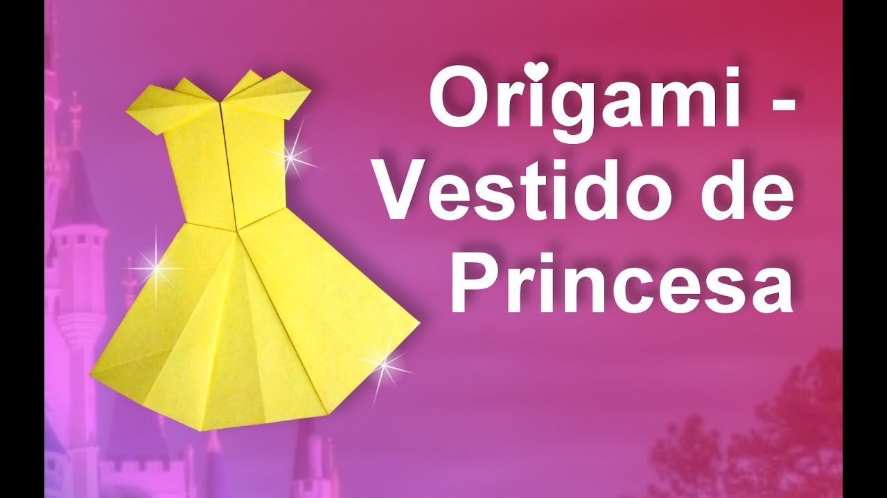 Como fazer Origami de Vestido de Princesa