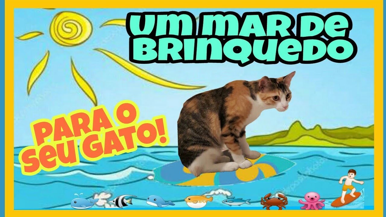 COMO FAZER UM MAR DE BRINQUEDO PARA SEU GATO - BRINQUEDO DE GATO PARTE 2 - DIY