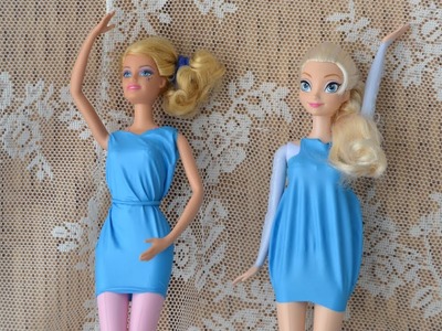 Como fazer vestidinho para boneca Barbie sem costura e sem cola quente