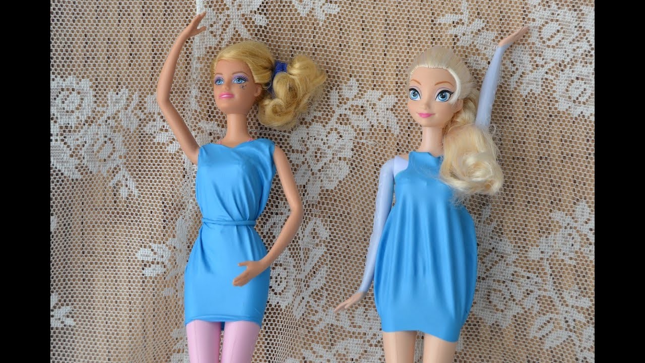 Como fazer vestidinho para boneca Barbie sem costura e sem cola quente