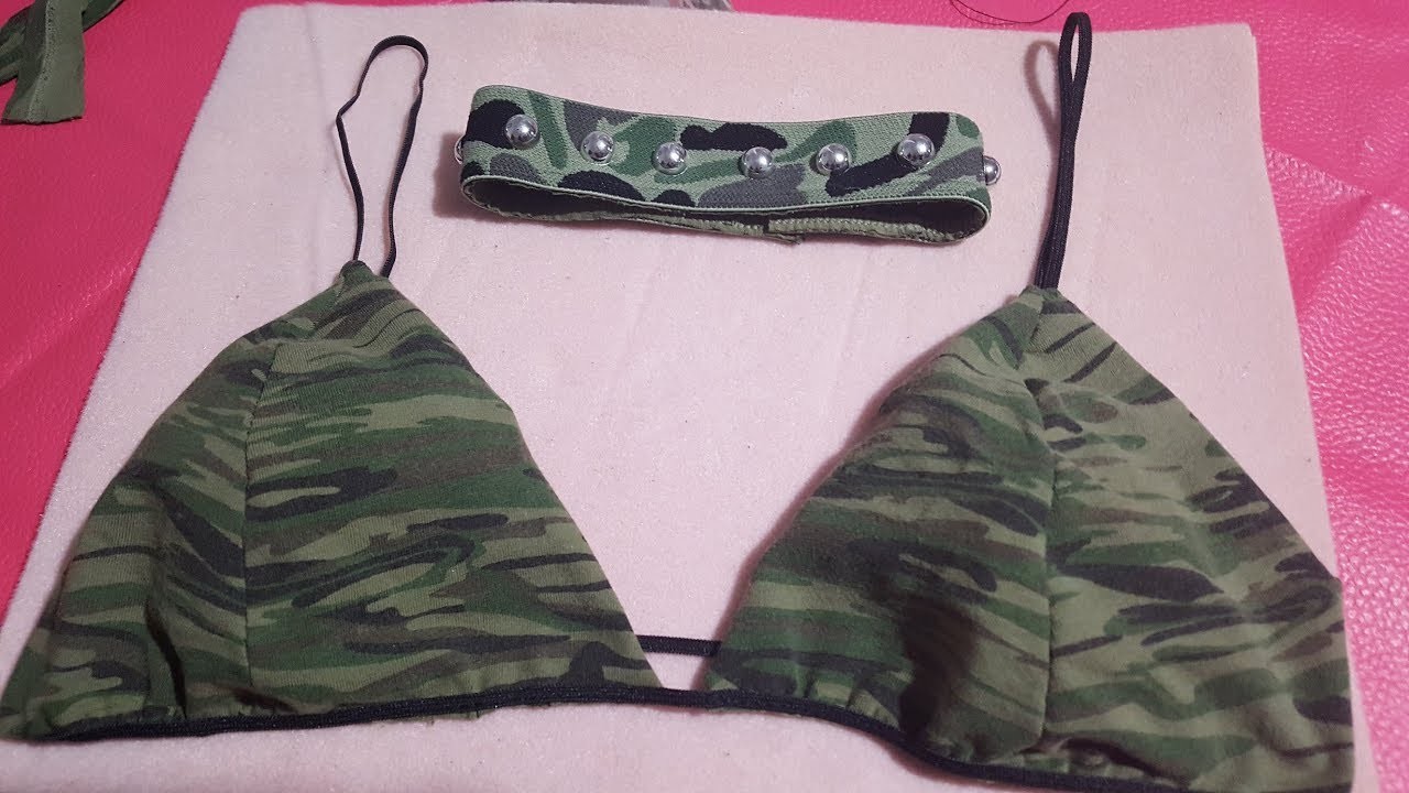 DIY BRALETTE FASHION (SOUTIÃ) CAMUFLADO