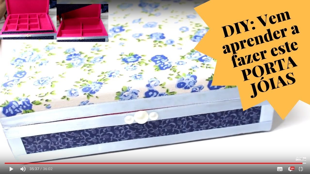 DIY - Como encapar porta jóias com tecido