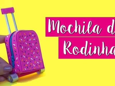 DIY – Como fazer Mochila de Rodinha para Boneca Barbie | Kipling Donuts | Sem Costura | Muito Fácil