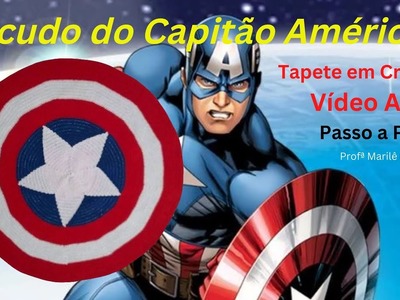 Escudo do Capitão América  em Crochê -  Vídeo Aula Passo  a Passo - Aula Única