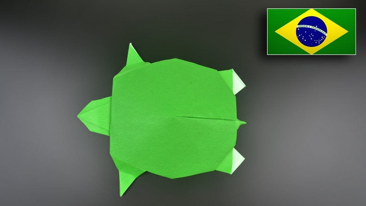 Origami: Tartaruga (Tradicional) - Instruções em Português BR