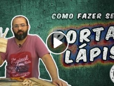 PORTA LÁPIS DE PALLET - OFICINA FÁCIL - FAMÍLIA DIY - PALETE
