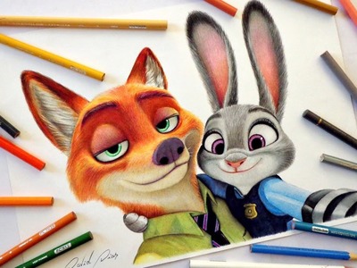 Speed Drawing: Nick e Judy (Zootopia)