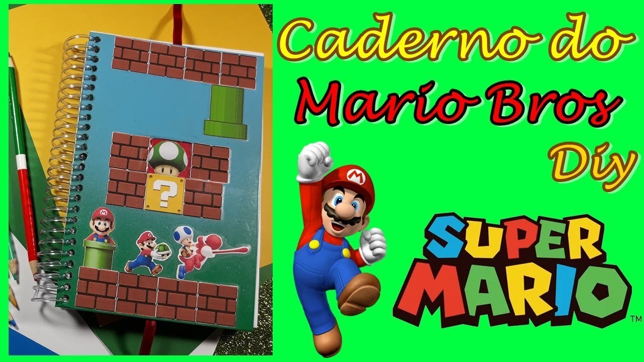 Caderno do Mario que troca personagens DIY
