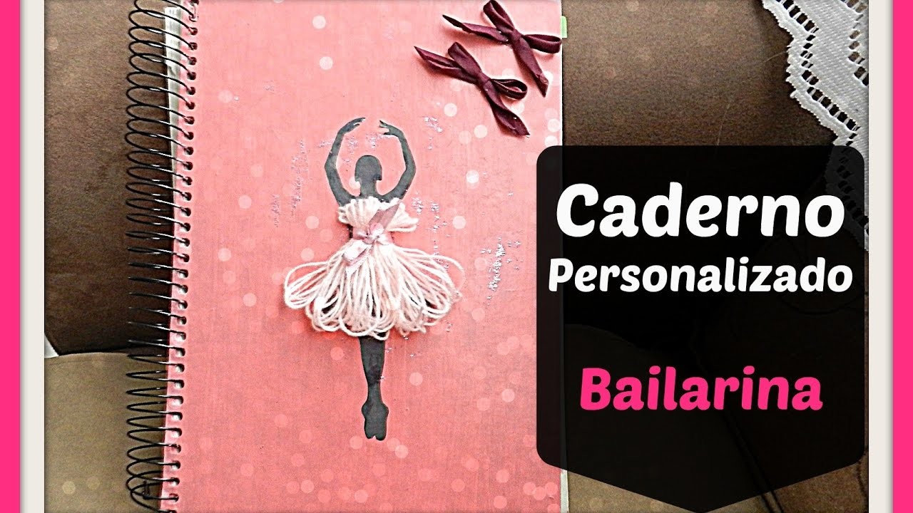 Capa de Caderno Personalizada - Bailarina - Volta às Aulas