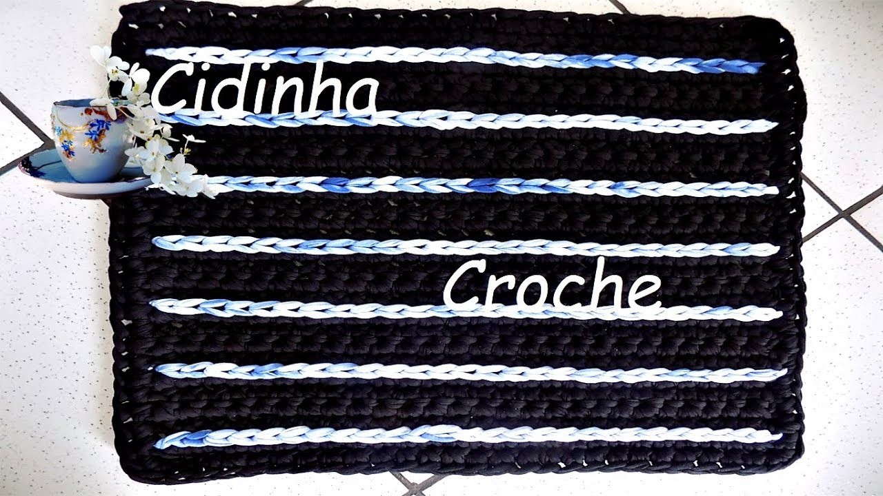 Cidinha Croche : Tapete Em Croche Com Fio De Malha Parte 1.1