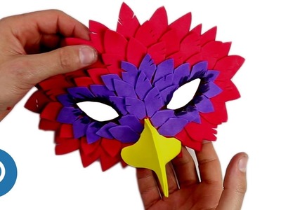 Como fazer uma máscara de pássaro com EVA - Muito fácil!