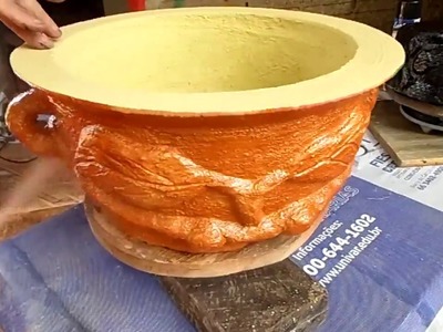 Como fazer Vasos decorados cor de bronze