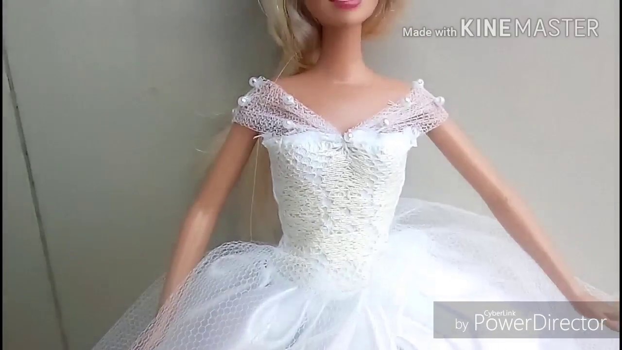 Como fazer vestido de noiva para Barbie e outras bonecas