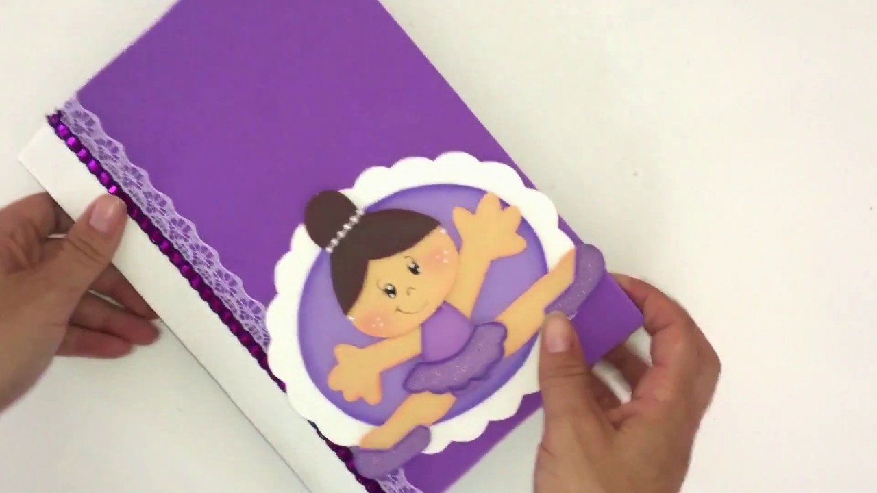 DIY - Capa caderno ou caderneta de vacina Bailarina - Art's da Indy