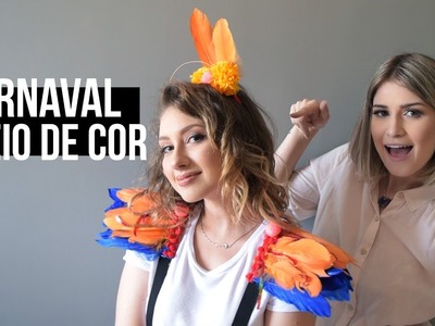 DIY  Carnavalístico Colorido | FÁCIL!  Feat. Bellinha Oliver| Frá Pinho