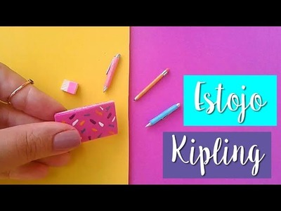 DIY– Como fazer Estojo da Kipling para Barbie | Donuts | Muito Fácil | Caneta Caseirices Kids