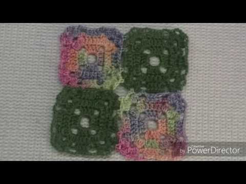 DIY CROCHET SQUARE DE 3 CARREIRAS MUITO FÁCIL HD