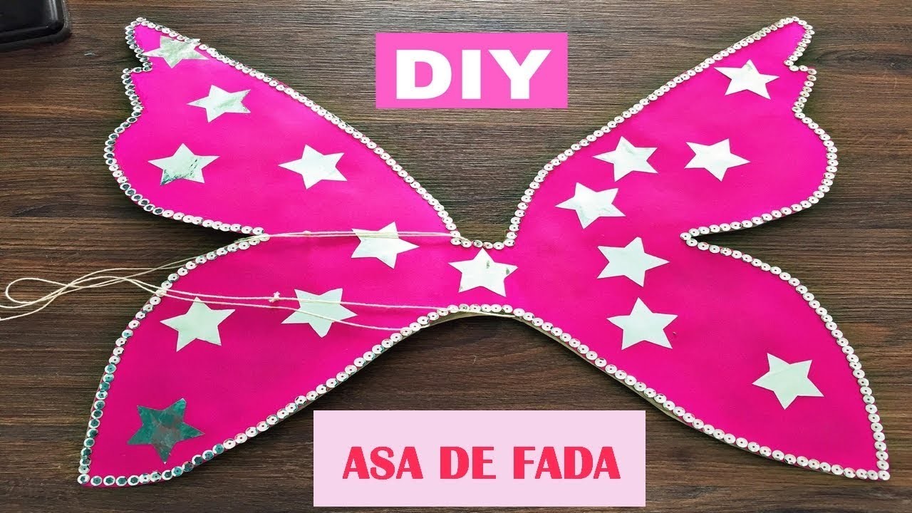 DIY DE CARNAVAL Asa de Fada - Fantasia fácil para o carnaval!