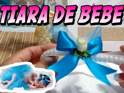 DIY de Tiara de bebê com fita de cetim - Ensaio Newborn