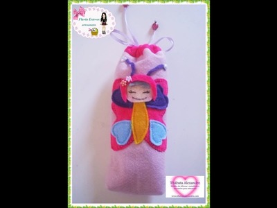 DIY-estojo de feltro #voltaasaulas