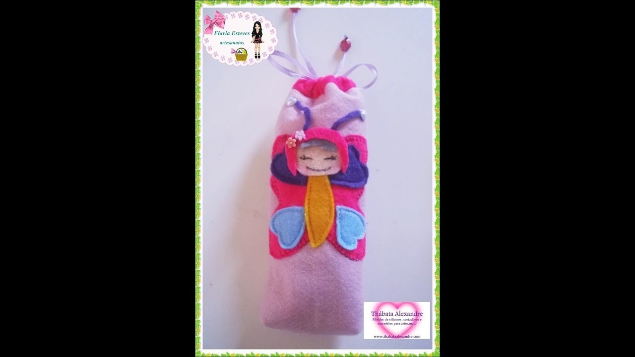DIY-estojo de feltro #voltaasaulas