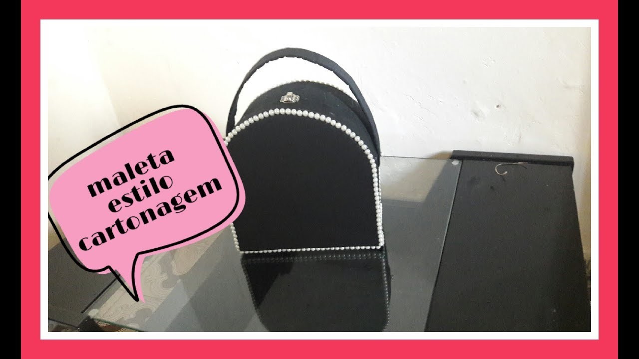 DIY | Maleta de papelão estilo cartonagem | Faça você mesmo